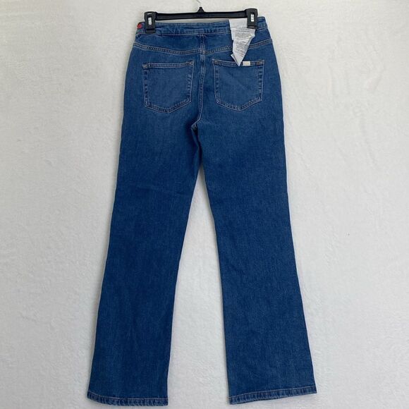 Maje Lace Up High Rise Flare Jeans - Picture 3 of 5